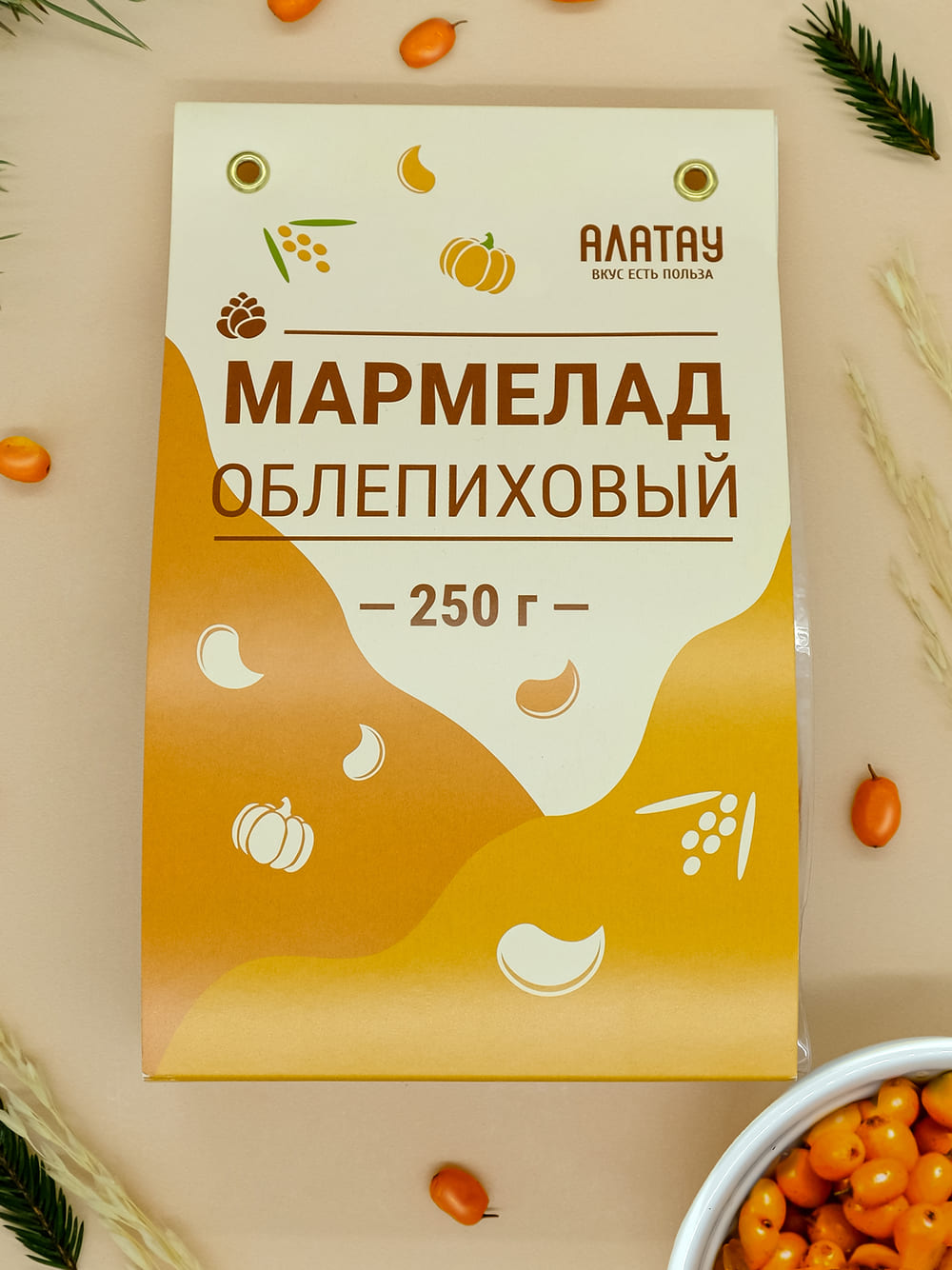 Мармелад ягодный Облепиховый, 250 гр Мармелад ягодный Облепиховый, 250 гр