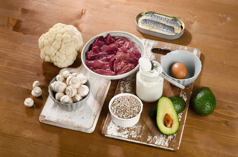 Продукты с высоким содержанием В5