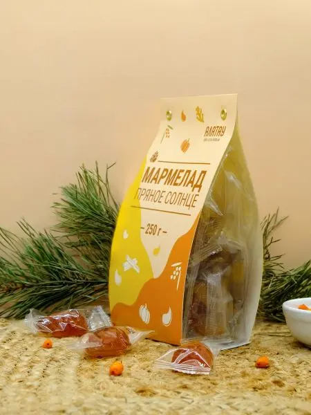 Мармелад ягодный Пряное Солнце облепиховый с пряностями, 250 гр