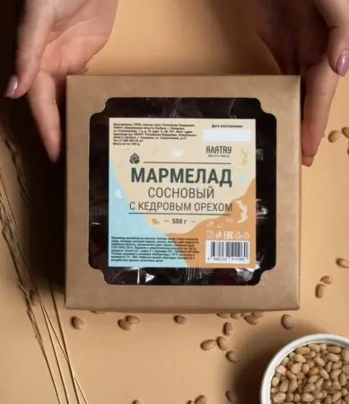 Мармелад сосновый с Кедровыми орешками, 500 гр Мармелад сосновый с Кедровыми орешками, 500 гр