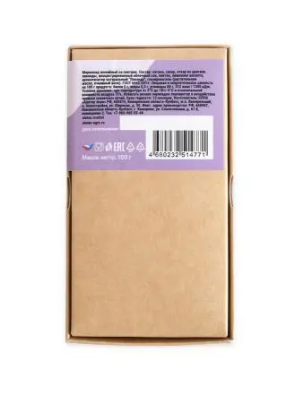 Мармелад цветочный Лаванда в крафтовой упаковке 100 г