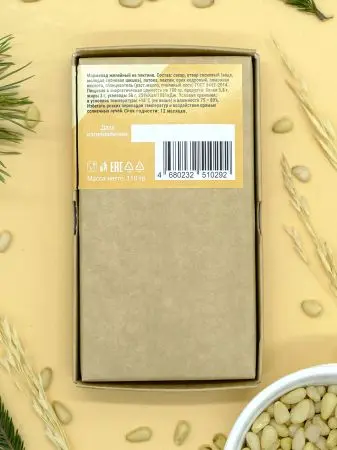 Мармелад сосновый с Кедровыми орешками, 110 гр Мармелад сосновый с Кедровыми орешками, 110 гр