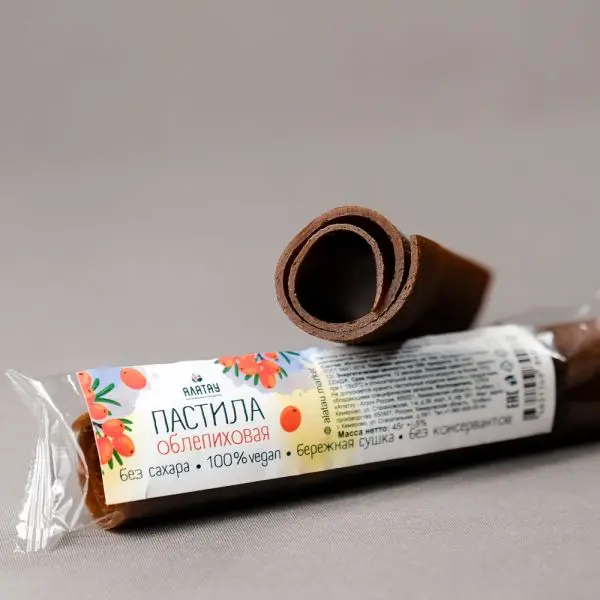 Пастила облепиховая (без сахара) 45 гр