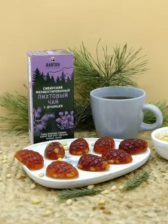 Мармелад сосновый с Кедровыми орешками, 250 гр Мармелад сосновый с Кедровыми орешками, 250 гр