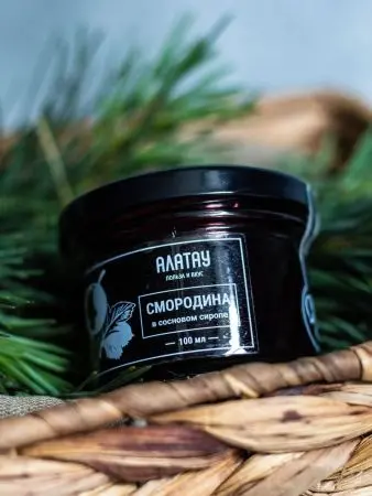 Черная смородина в сосновом сиропе, 100 мл Черная смородина в сосновом сиропе, 100 мл