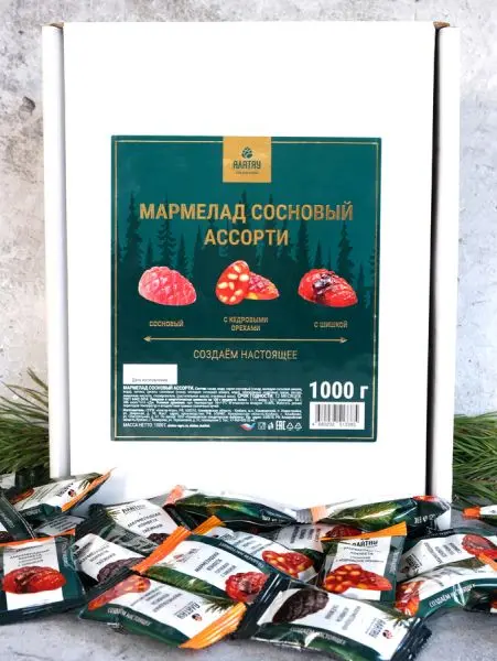 Мармелад сосновый АССОРТИ 3 вкуса, 1 кг